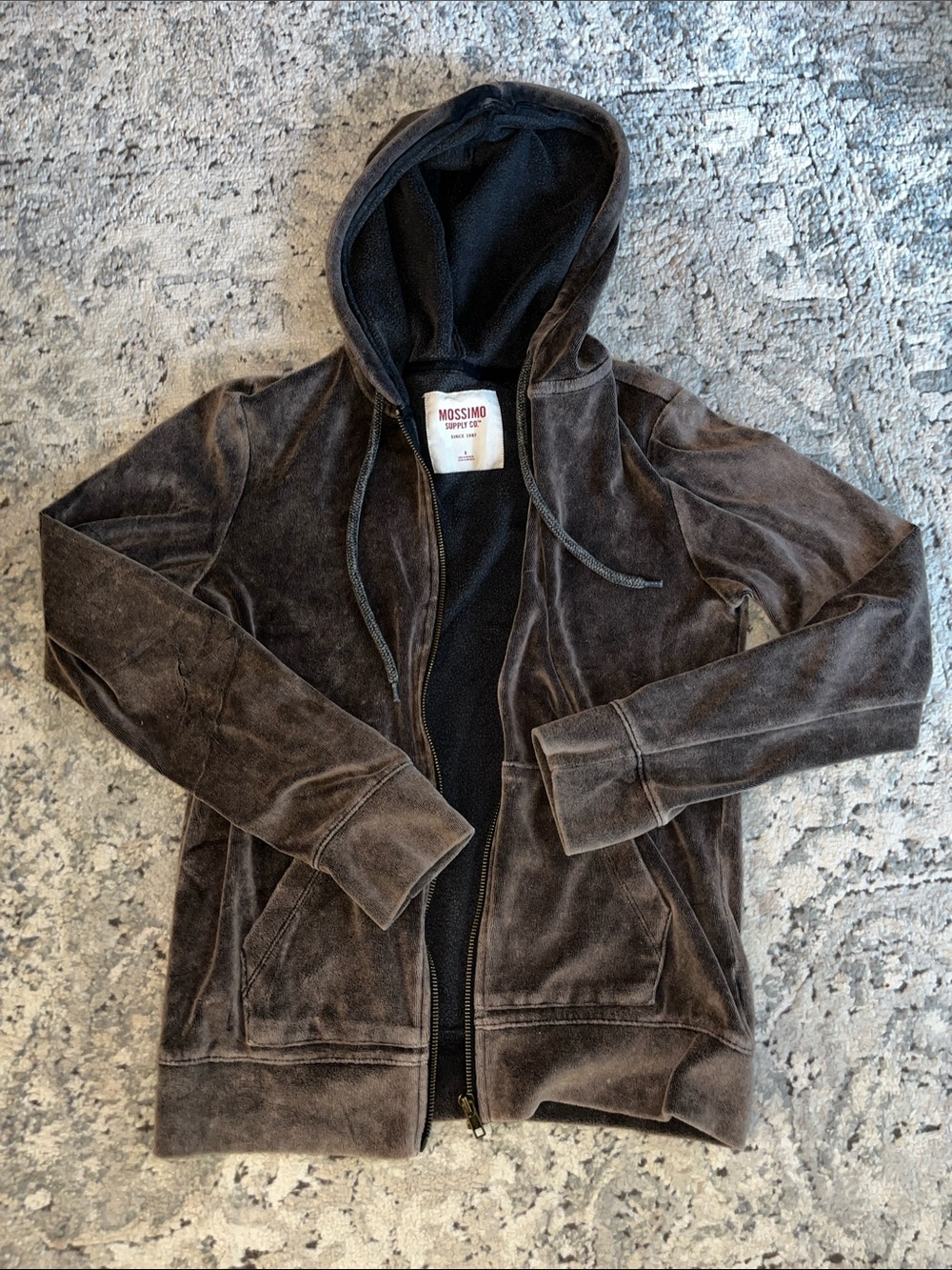 Mossimo Supply Co. womens faded
Velour Zip Hoodie